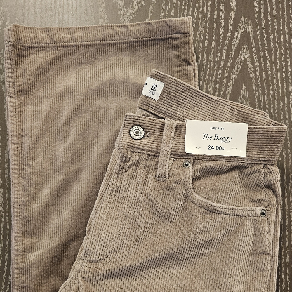 A&F - Corduroy 'The Baggy' Low Rise Pants (Reg. Length)